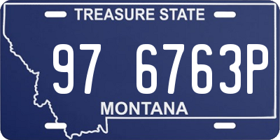 MT license plate 976763P