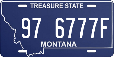 MT license plate 976777F