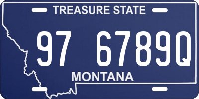 MT license plate 976789Q