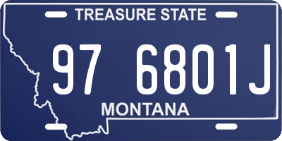 MT license plate 976801J