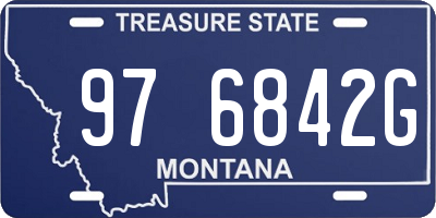 MT license plate 976842G