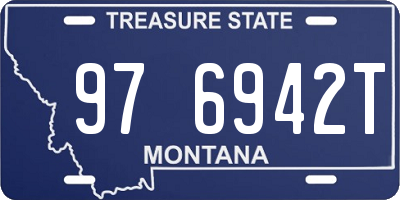 MT license plate 976942T