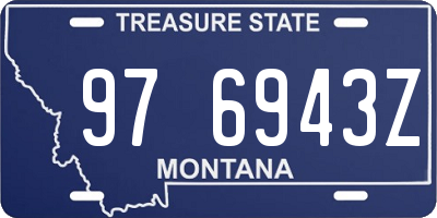 MT license plate 976943Z