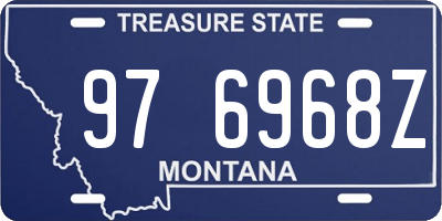 MT license plate 976968Z