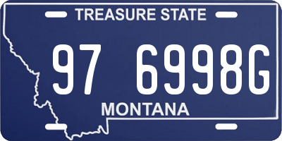 MT license plate 976998G