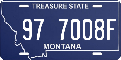 MT license plate 977008F