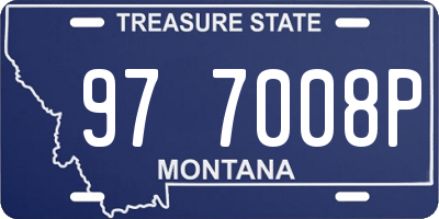 MT license plate 977008P