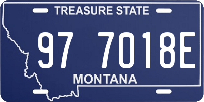 MT license plate 977018E