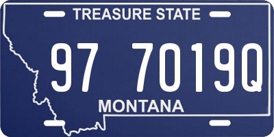 MT license plate 977019Q