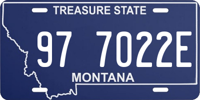 MT license plate 977022E