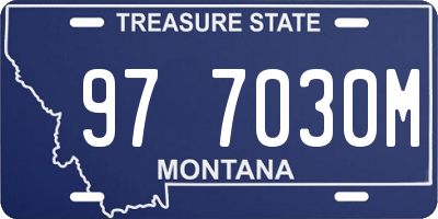 MT license plate 977030M
