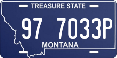 MT license plate 977033P