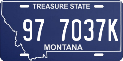 MT license plate 977037K