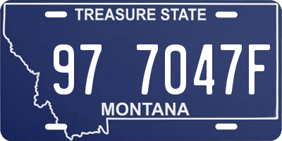 MT license plate 977047F