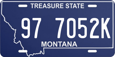 MT license plate 977052K