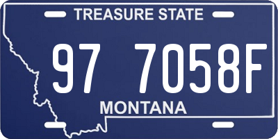MT license plate 977058F