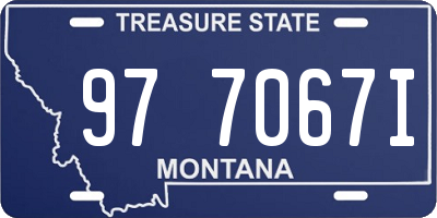 MT license plate 977067I