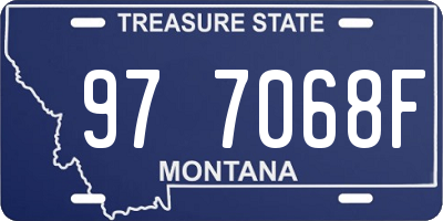 MT license plate 977068F