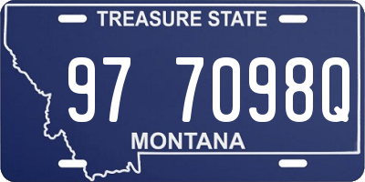 MT license plate 977098Q