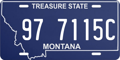 MT license plate 977115C