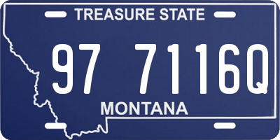 MT license plate 977116Q