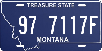 MT license plate 977117F