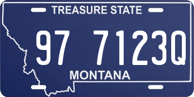 MT license plate 977123Q
