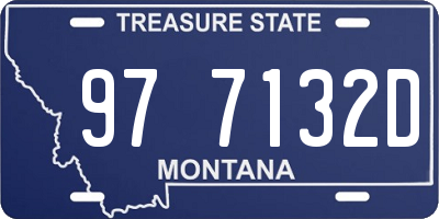 MT license plate 977132D