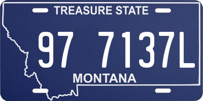 MT license plate 977137L