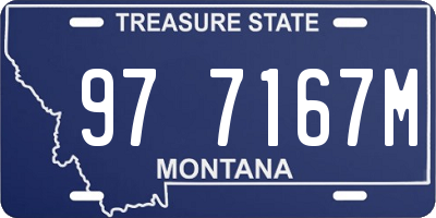 MT license plate 977167M
