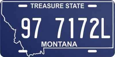 MT license plate 977172L