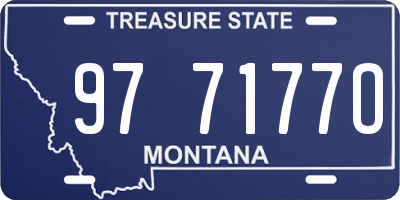 MT license plate 977177O