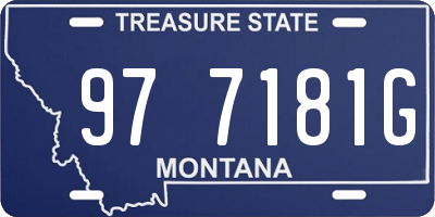 MT license plate 977181G