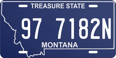 MT license plate 977182N