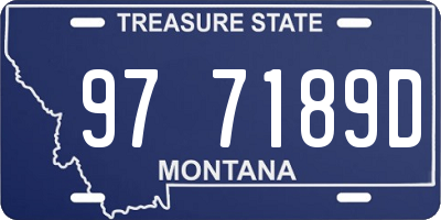 MT license plate 977189D