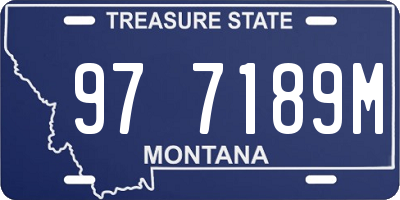 MT license plate 977189M