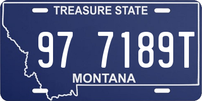 MT license plate 977189T