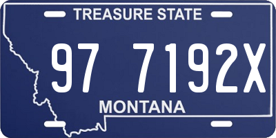 MT license plate 977192X