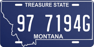 MT license plate 977194G
