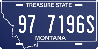 MT license plate 977196S