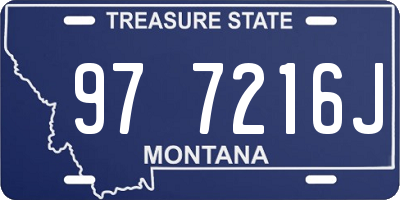 MT license plate 977216J