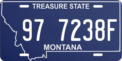 MT license plate 977238F