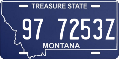 MT license plate 977253Z