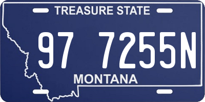 MT license plate 977255N
