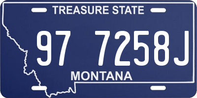 MT license plate 977258J