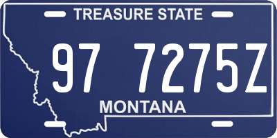 MT license plate 977275Z