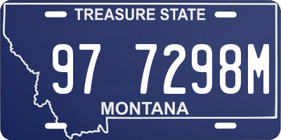 MT license plate 977298M