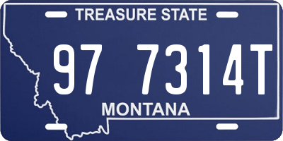 MT license plate 977314T