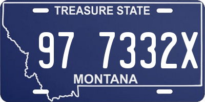 MT license plate 977332X