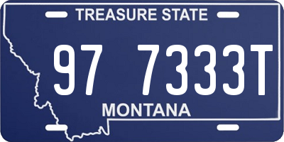 MT license plate 977333T